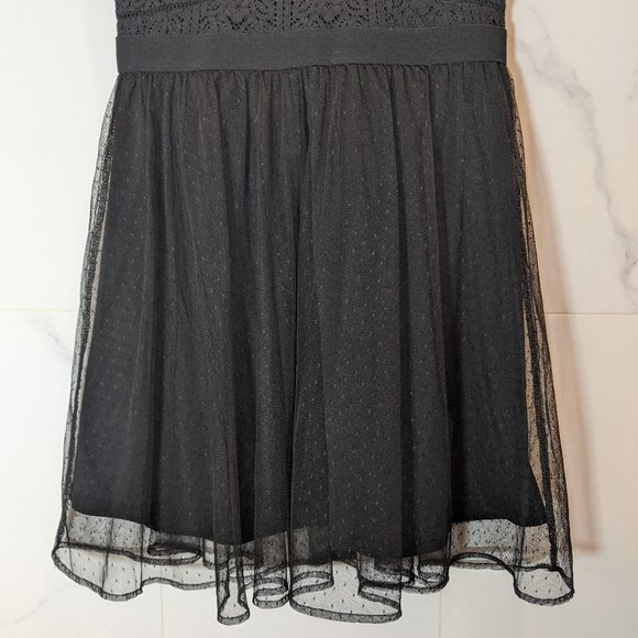 ❗LAST CHANCE❗Xhilaration Black Lace Mesh Sleeveless Dress - Picture 7 of 7